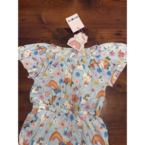 Posh Peanut Hello Kitty Springtime Girls Blue Summertime Shorts Romper 3T/4T NWT - Picture 9 of 15